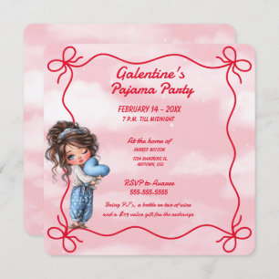 Galentine's Pajama Party Invitation