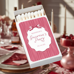 Galentine's Party Cherry Bow Frame Matchboxes