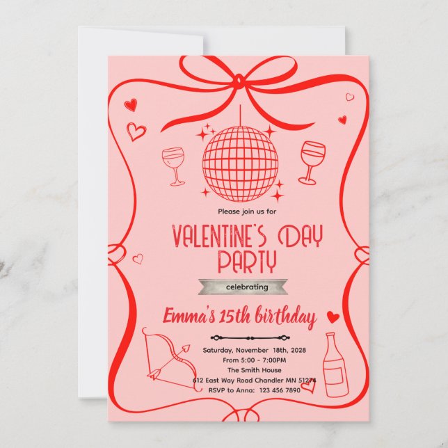 Galentine's party Invitation  (Front)