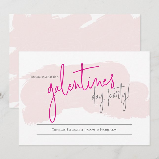 Galentines Party Invitation | Valentines Day (Front/Back)