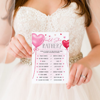 Galentine's Would She Rather Game Invitation by YourMainEvent at Zazzle