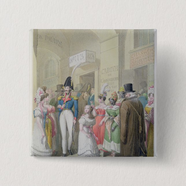 Galeries du Palais-Royal, from 'Tableau de Pinback Button (Front)