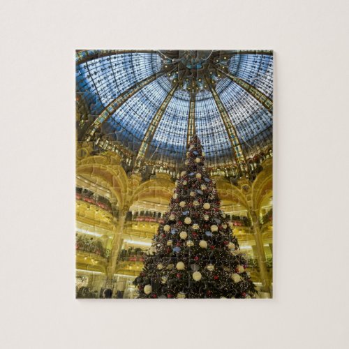 Galeries La Fayette at Christmas Paris France Jigsaw Puzzle