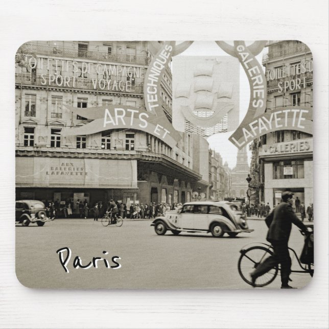 Galeries Lafayette Paris Haussmann 1940 Photograph Mouse Pad (Front)