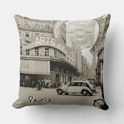 Galeries Lafayette Paris Haussmann 1940 Photograph Throw Pillow