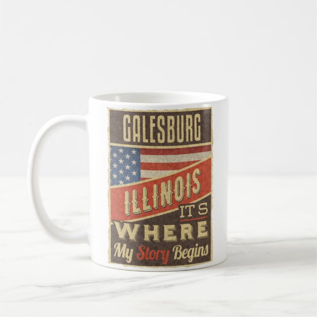 Galesburg Illinois Coffee Mug (Left)