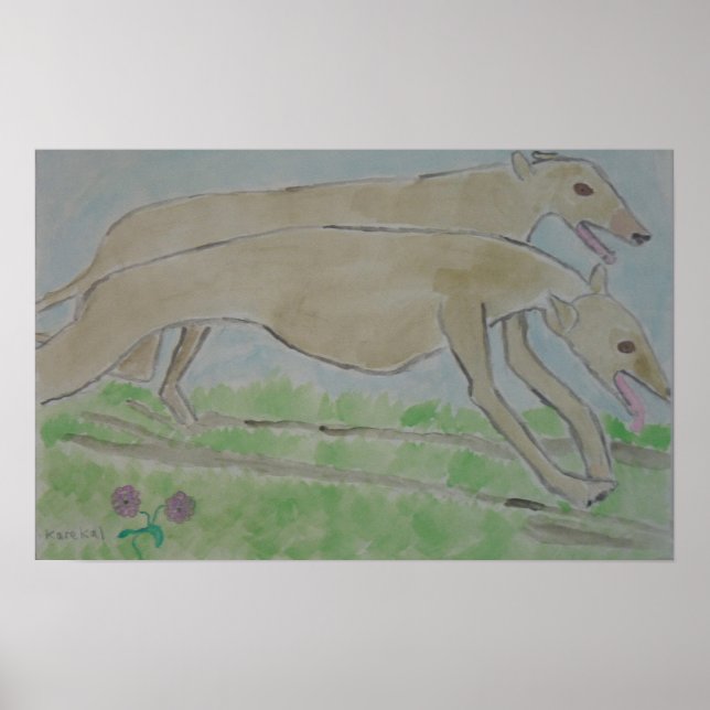 galgo/greyhound poster (Front)