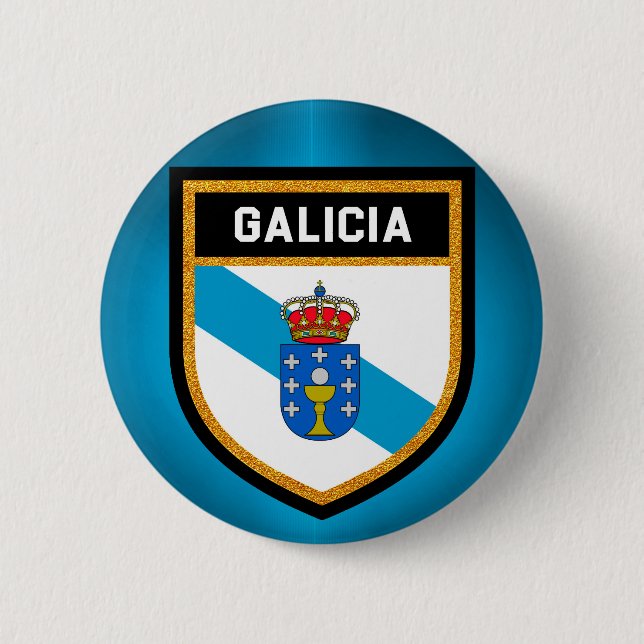 Galicia Flag Pinback Button (Front)