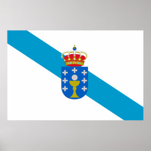 Bandeira de Galicia - Bandera de Galicia | Poster