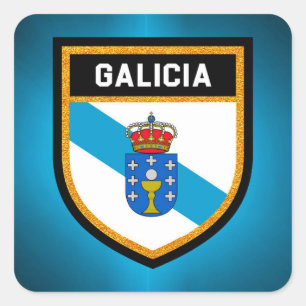 Galicia Flag Square Sticker