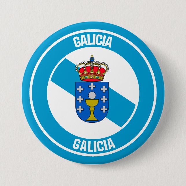 Galicia Round Emblem Button (Front)