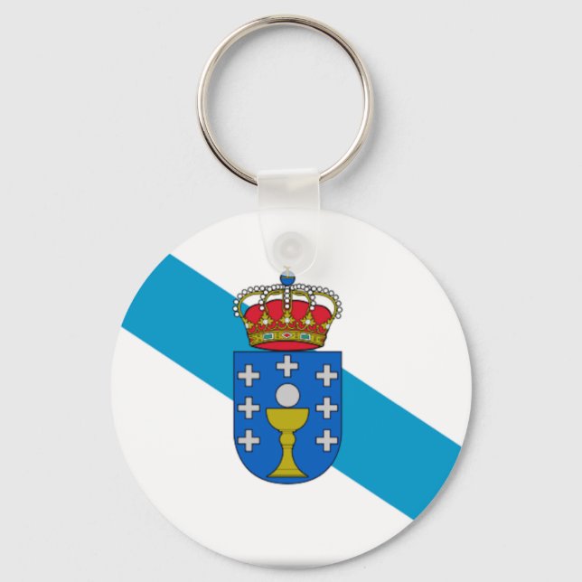 Galicia (Spain) Flag Keychain (Front)