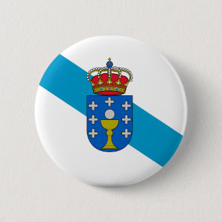 Galicia (Spain) Flag Pinback Button