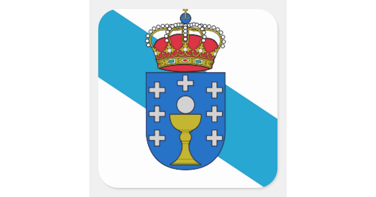 Sticker Galicia Flag Map