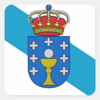 Galicia (Spain) Flag Square Sticker