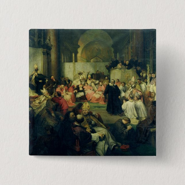 Galilei before the Council, 1861 Button (Front)
