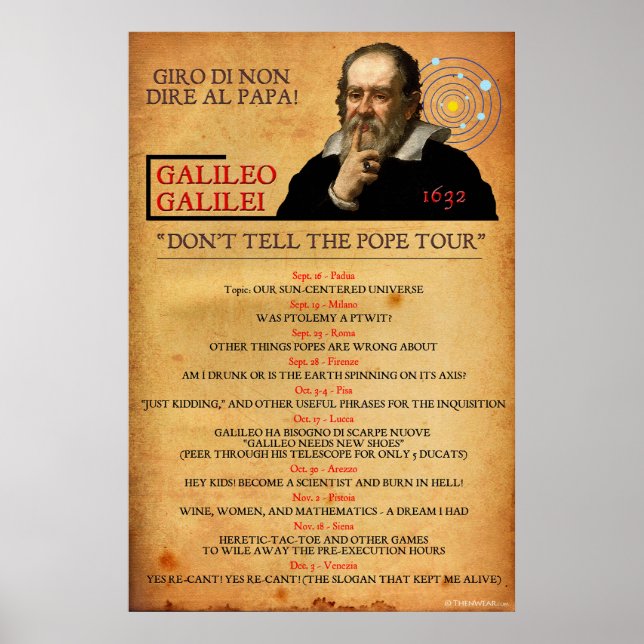 Galileo 1632 Heresy Tour Poster (Front)
