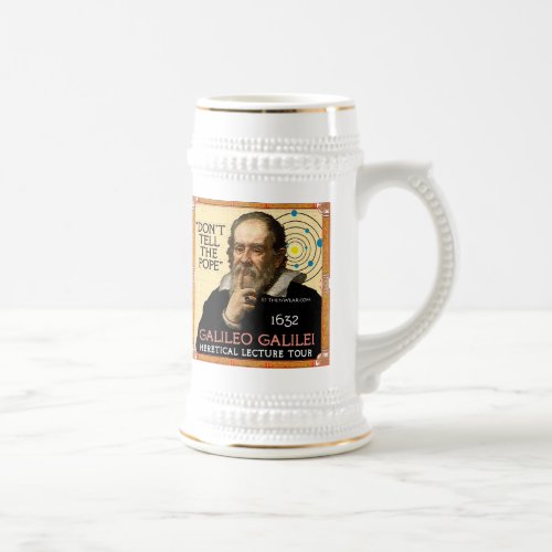 Galileo 1632 Lecture Tour Beer Stein