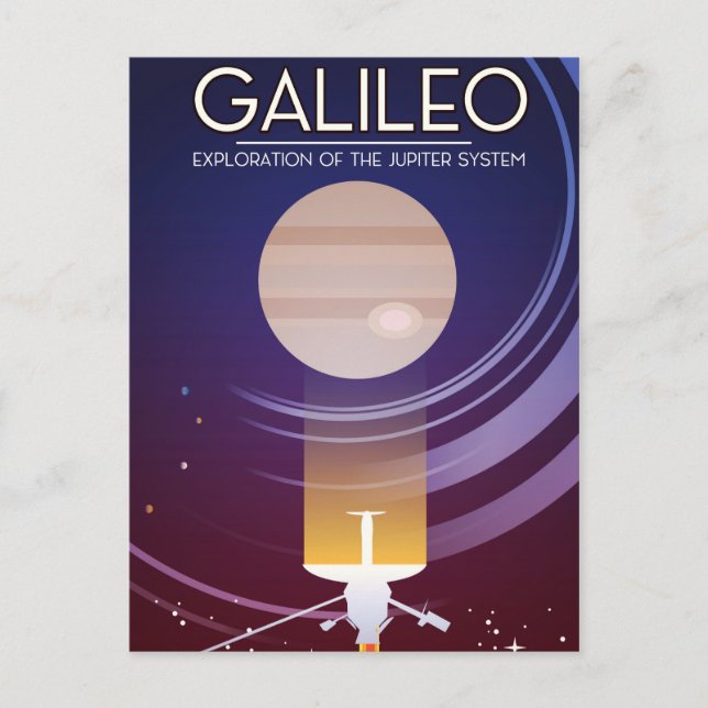 Galileo - Exploration of the Jupiter system Postcard (Front)