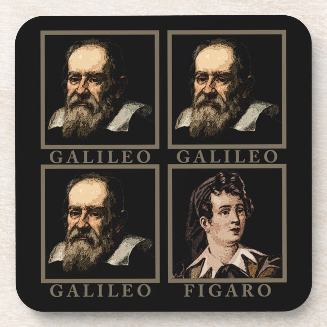 Galileo Figaro Beverage Coaster (Front)