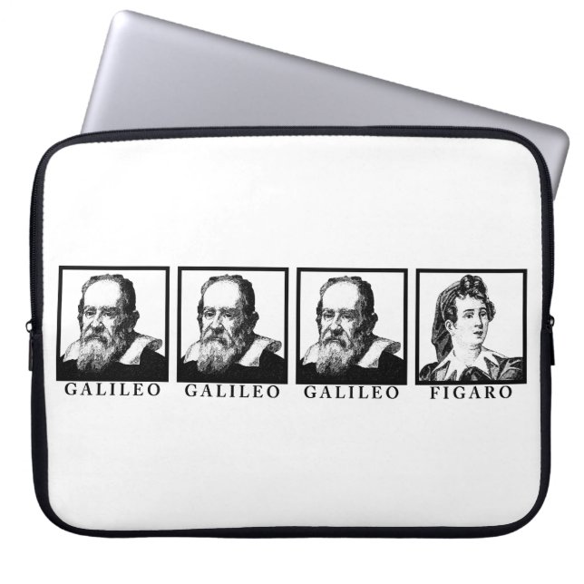 Galileo Figaro BW Laptop Sleeve (Front)