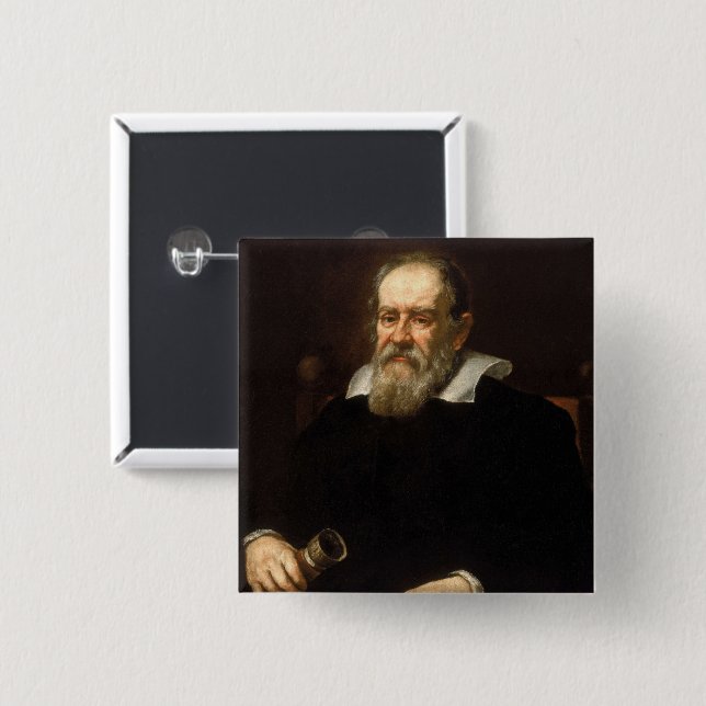 Galileo Galilei: Father of Science & Astronomy Button (Front & Back)