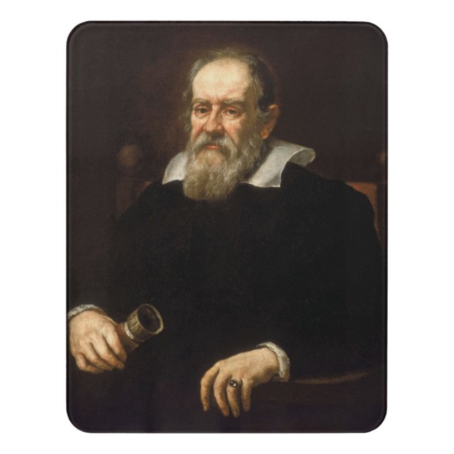 Galileo Galilei: Father of Science & Astronomy Door Sign (Contemporary Vert)