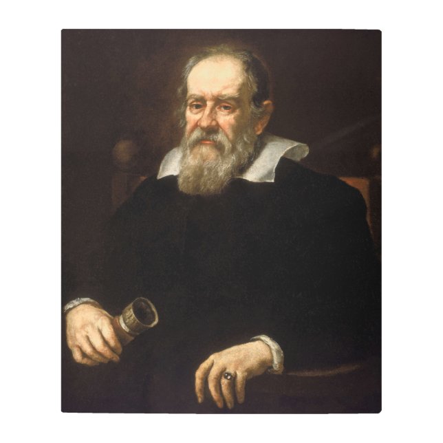 Galileo Galilei: Father of Science & Astronomy Metal Print (Front)