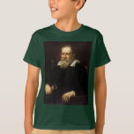 Galileo Galilei: Father of Science & Astronomy T-Shirt<br><div class="desc">Justus Sustermans, a Flemish artist, captured Galileo Galilei in oil paint around 1636. The portrait depicts the renowned scientist in his later years. Seated in a chair, his white beard and dark clothing convey a sense of age and experience. A telescope, the instrument that revolutionized his life's work, rests prominently...</div>