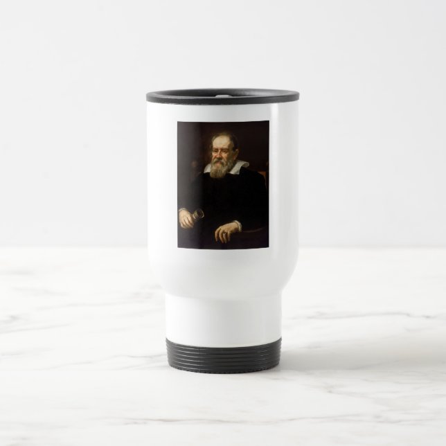 Galileo Galilei: Father of Science & Astronomy Travel Mug (Center)