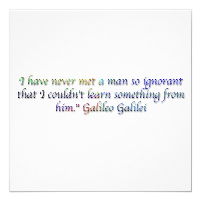 Galileo Galilei quote Personalized Invitations