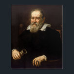 Galileo Galilei: Science, Astronomy, Physics, Acrylic Print<br><div class="desc">Justus Sustermans, a Flemish artist, captured Galileo Galilei in oil paint around 1636. The portrait depicts the renowned scientist in his later years. Seated in a chair, his white beard and dark clothing convey a sense of age and experience. A telescope, the instrument that revolutionized his life's work, rests prominently...</div>