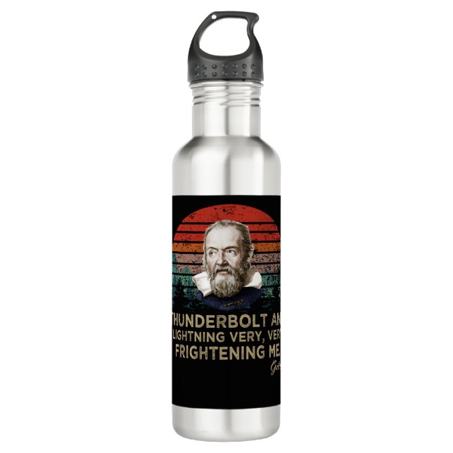 Galileo Galilei Stainless Steel Water Bottle (Front)