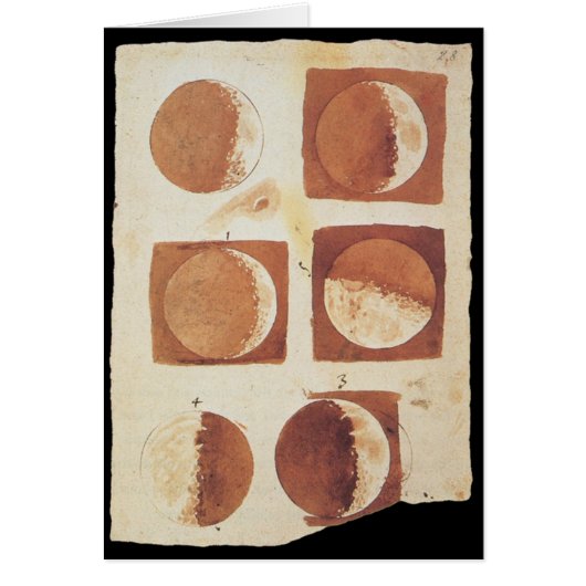 Galileo moon phases 1616 cards (Front)