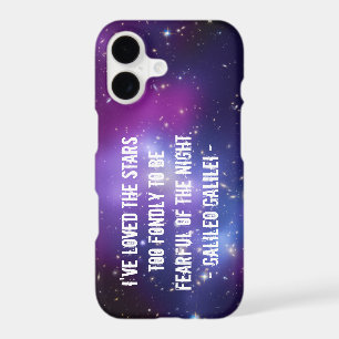 Galileo Quote Galaxy Cluster iPhone 17 Case