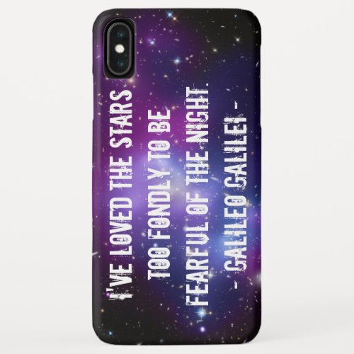 Galileo Quote Galaxy Cluster iPhone XS Max Case