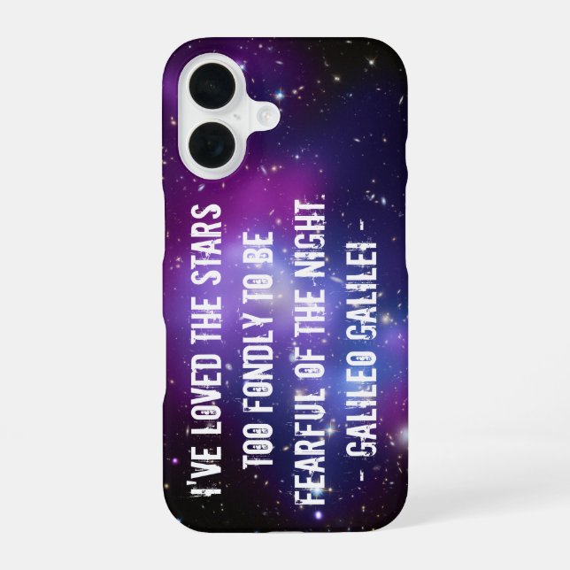 Galileo Quote Galaxy Cluster Iphone Case (Back)