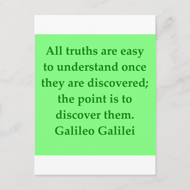 Galileo quote postcard (Front)