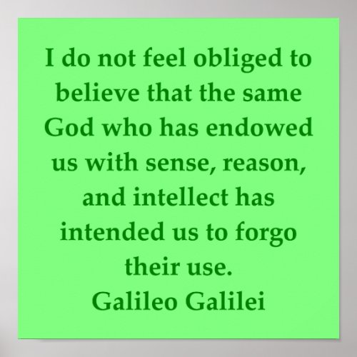 Galileo quote poster