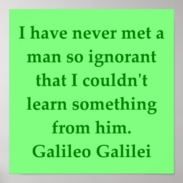 Galileo quote poster (Front)