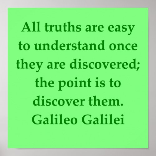 Galileo quote poster
