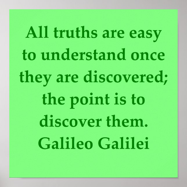 Galileo quote poster (Front)