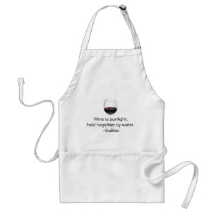 Galileo Wine Quote Adult Apron