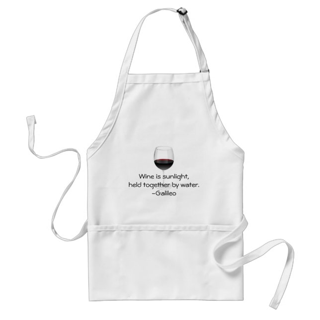 Galileo Wine Quote Adult Apron (Front)