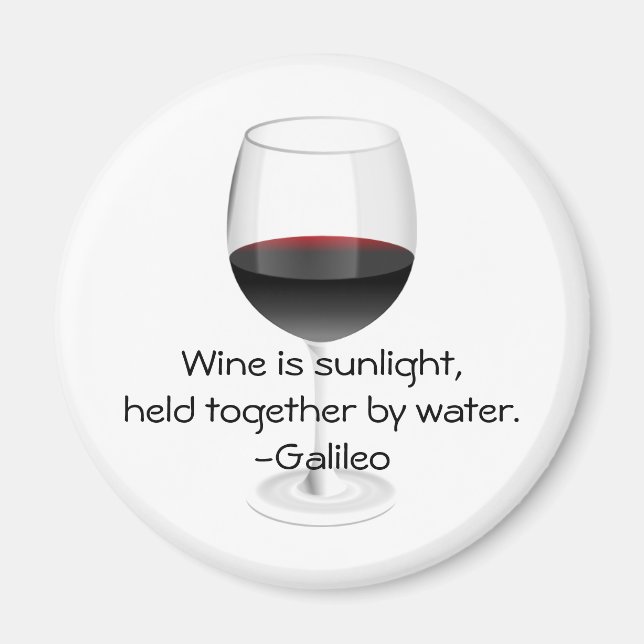 Galileo Wine Quote Magnet (Front)