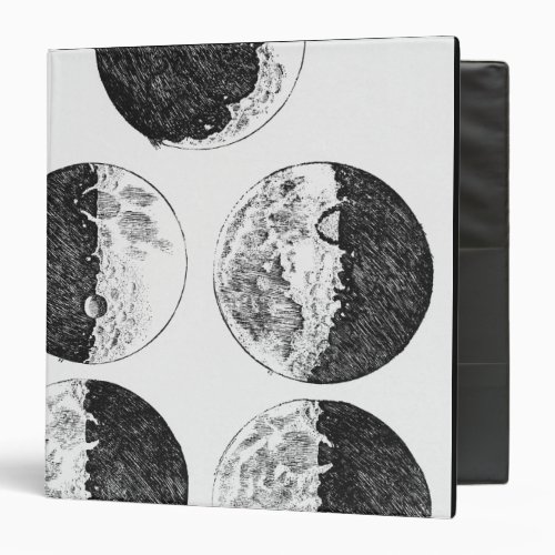 Galileos drawings of the phases of the moon binder