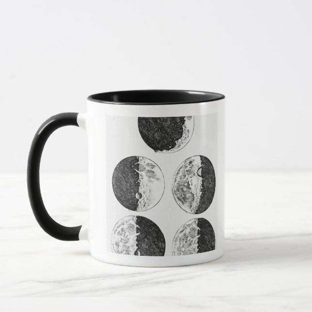 Galileo's drawings of the phases of the moon mug (Left)