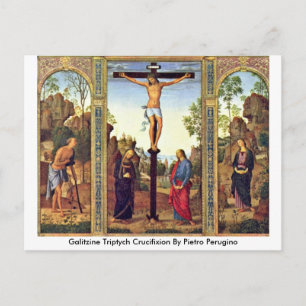 Galitzine Triptych Crucifixion By Pietro Perugino Postcard