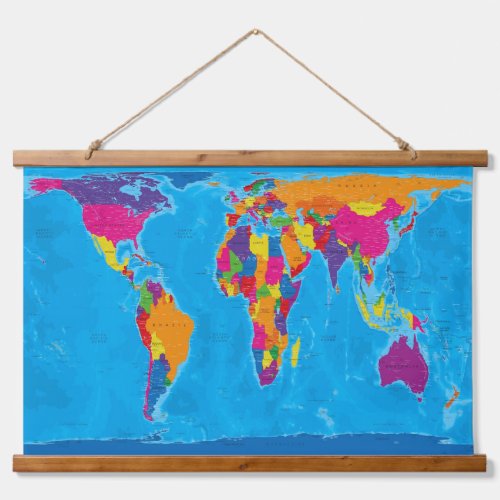 Gall Peters Projection World Map Wall Hanging Tapestry