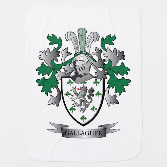 Gallagher Coat of Arms Receiving Blanket (Front)